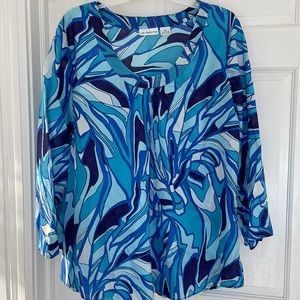 Liz Clairborne, extra large blue blouse